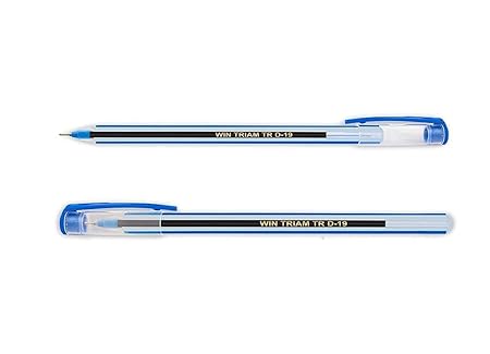 WIN Triam TR Ball Pens | 40 Pens (20 Blue Ink & 20 Black Ink) | Lightweight Body Design | Use and Throw Pens | Pens for Writing | For One Time Use | Ideal for School, Office & Business | Stick