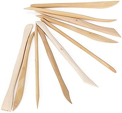 Art Set of 10 Plastic Clay Tools with Double Sided Crafting Sculpting Modelling Pottery Ends