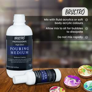 BRUSTRO Professional and High Gloss Pouring Medium 500 ml