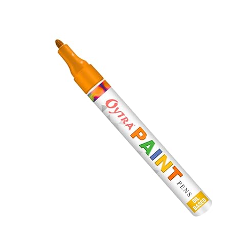 Oytra Paint Marker Pens Permanent Waterproof Oil Based Individual pens Works and All Surfaces, Wood, Fabric, Steel, Glass (Orange)