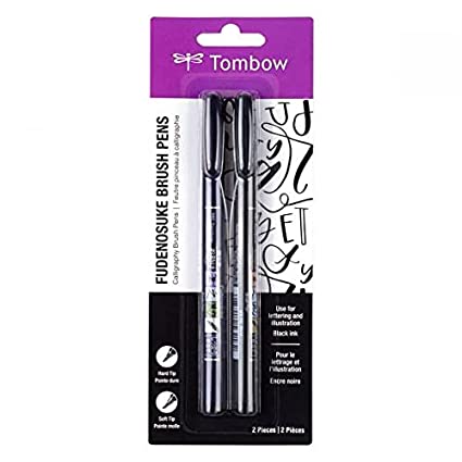 Tombow Fudenosuke Brush Pen 2 Pens Set