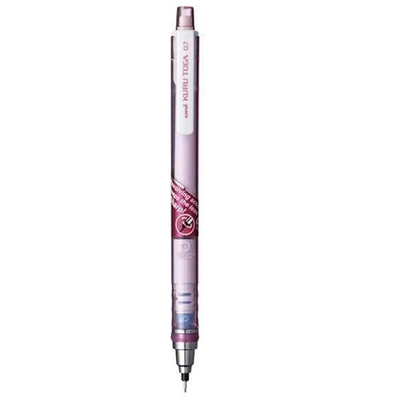Uniball Kuru Toga M7-450T 0.7mm Mechanical Pencil, Tip Size 0.7mm, Pink Body, Pack of 1
