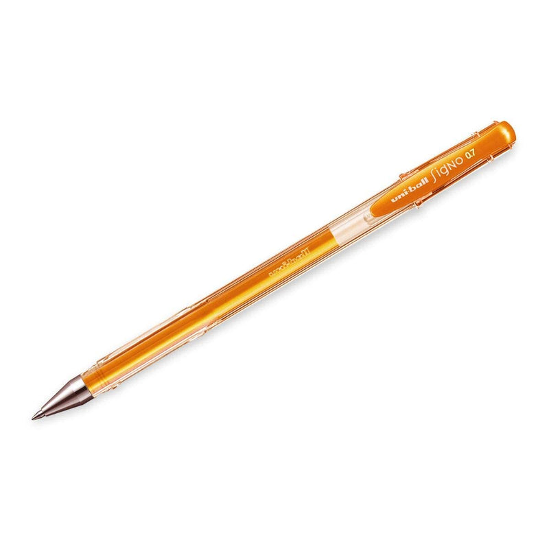 Uniball SIGNO UM-100 Gel Pen (Flurocent Orange Ink, Pack of 2)