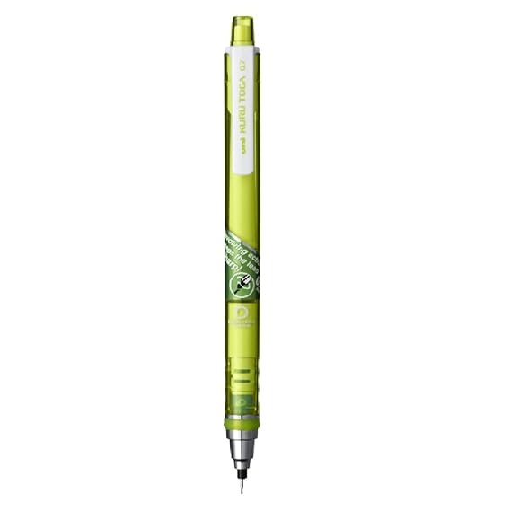 Uniball Kuru Toga M7-450T 0.7mm Mechanical Pencil, Tip Size 0.7mm, Green Body, Pack of 1