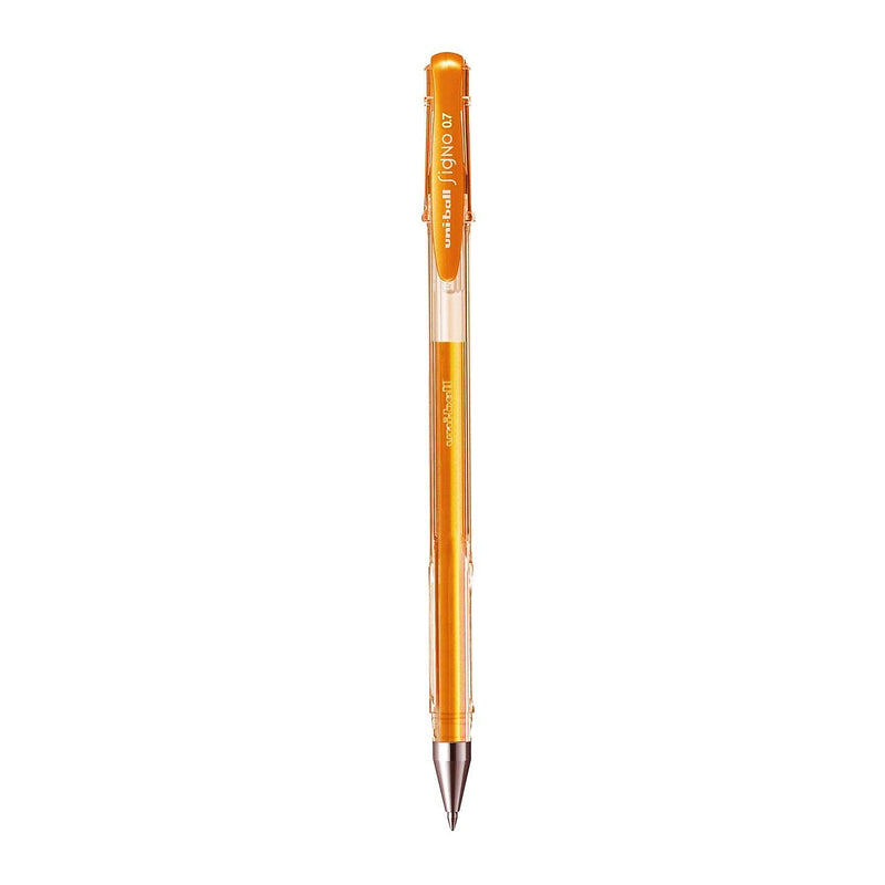 Uniball SIGNO UM-100 Gel Pen (Flurocent Orange Ink, Pack of 2)