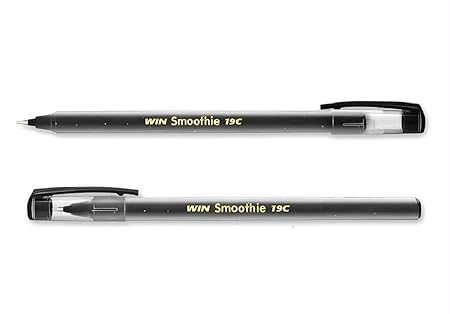 WIN Smoothie Ball Pens | 20 Black Ink Pens | Colourful Sparkle Body Design | Use and Throw Pens | For One Time Use | Pens for Writing | Ideal for School Office & Business