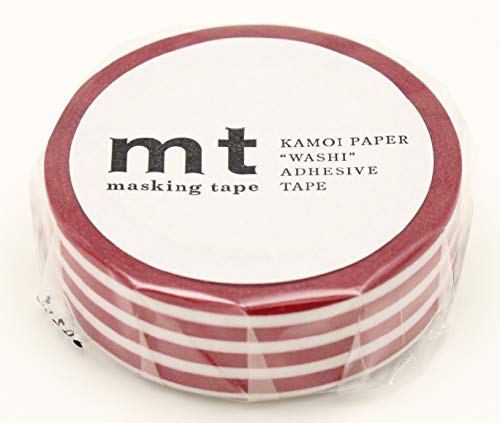 mt Washi Japanese Masking Tape Borders, 15 mm x 10 mtrs Shade - Framboise, (Pack of 1)
