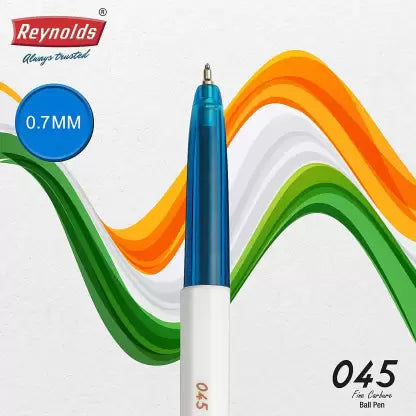 Reynold 2022 Ball Pen (Pack of 10, Ink Color - Blue)