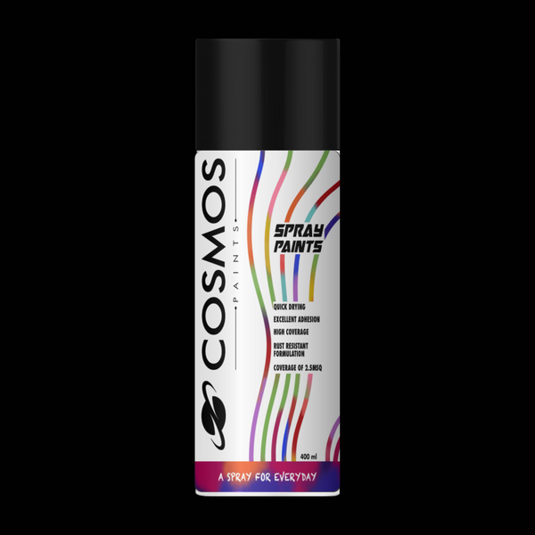 Cosmos Paints - Spray Paint in 04 Matt Black 200ml