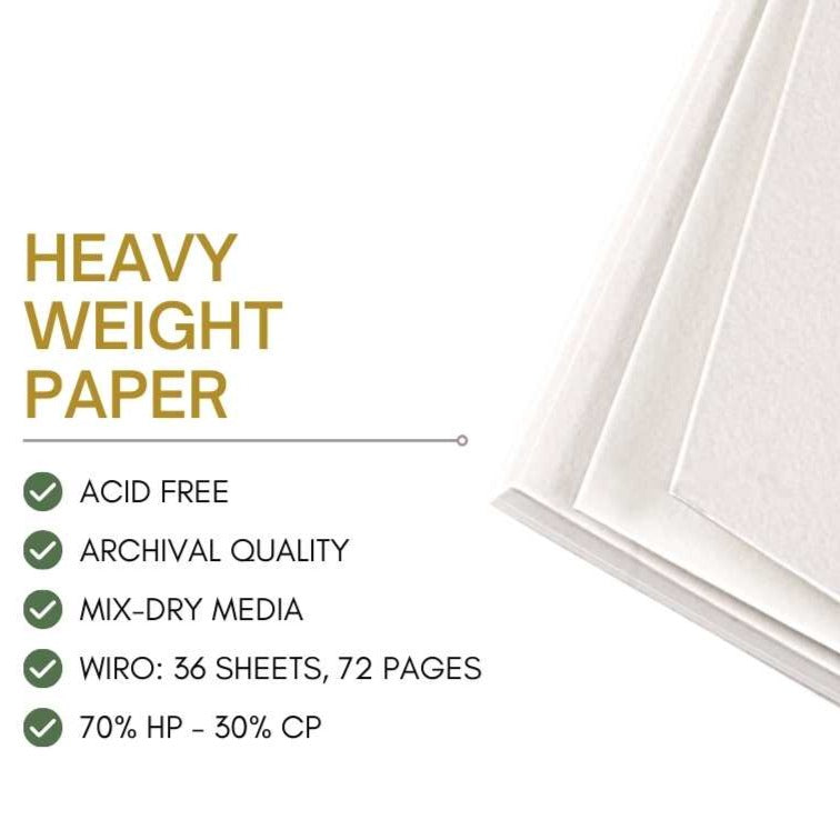 Stationerie Artists’ Heavy Cartridge A5 Wiro Pad 240 GSM 36 Sheets