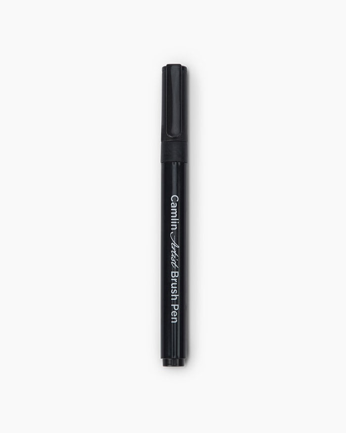 Camlin Artist Brush Pens- Individual Brush Pen in Black Pack of 12