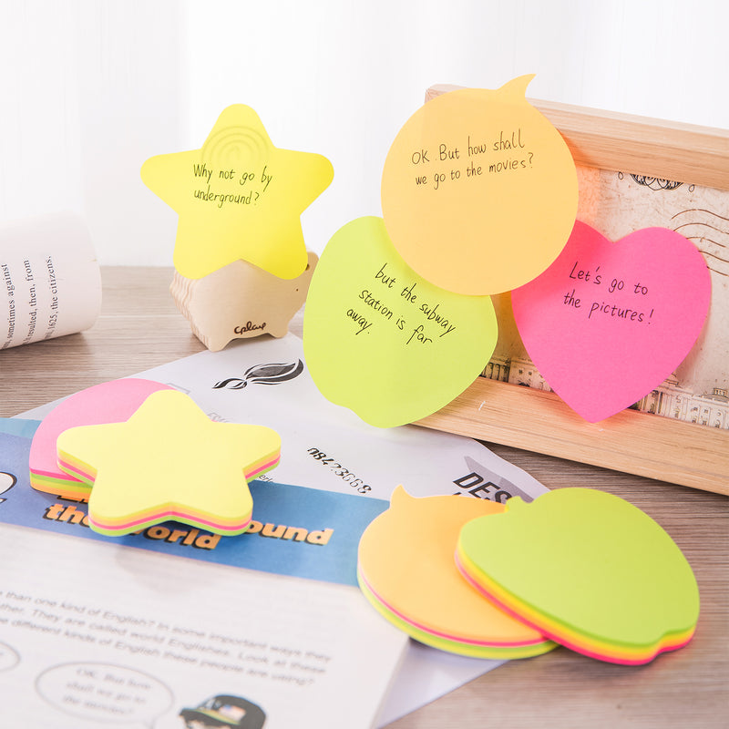 DELI WA03202 Star Shaped Sticky Notes, 4x20 Sheets, Pack of 1