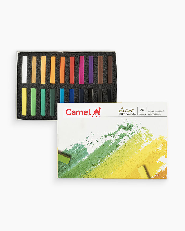 Camel Artist Soft Pastels- Assorted Pack of 20 Shades