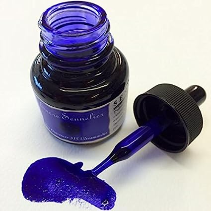 Sennelier Shellac Shower Coloured Ink 30 ml Jar Ultramarine Blue