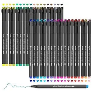 Oytra Fine liners Colour Pens 36 Set for Mandala Art Sketching Interior and Fashion Designers Notes Drawing Supplies Multi Professional Fineliner Stationery Supplies