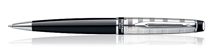 Waterman Expert Deluxe Black Chrome Trim  Ball Pen