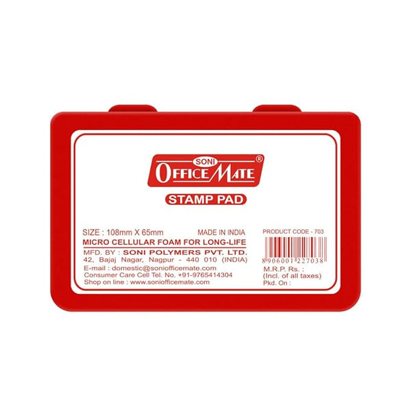 Soni Officemate Stamp Pad Medium RED - Pack of 1