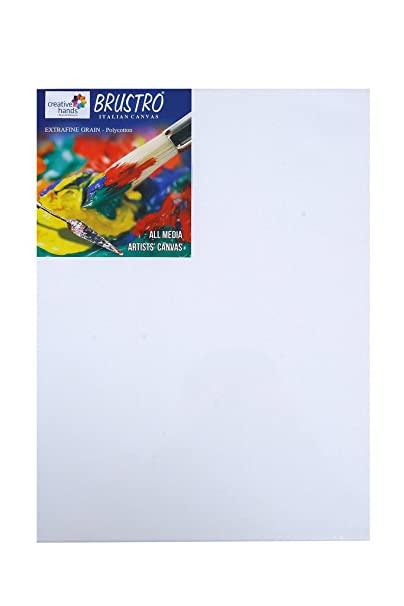 Brustro Polycotton Stretched Canvas ( Extra fine grain) 16"X20"