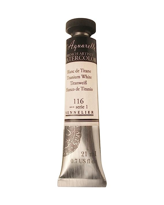 Sennelier l'Aquarelle French Artists' Watercolor 21 ML Titanium White