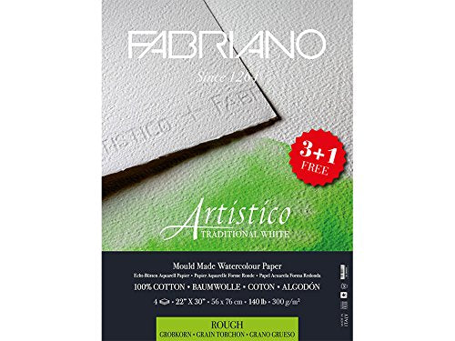 Fabriano Artistico Traditional White Watercolour Paper Rough 300 GSM 22 inch X 30 inch