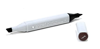 Brustro Twin Tip Alcohol Based Marker Bitter Chocolate