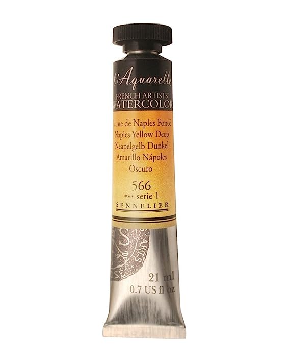 Sennelier l'Aquarelle French Artists' Watercolor 21 ML Naples Yellow Deep