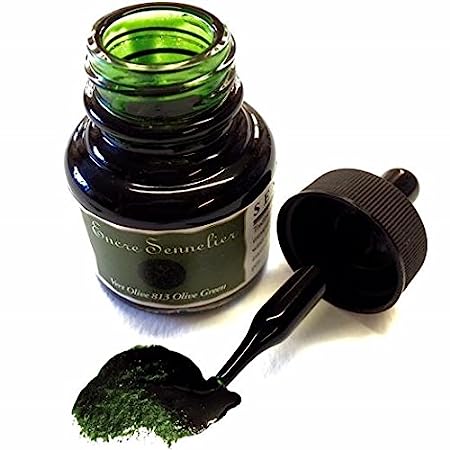 Sennelier Shellac Shower Coloured Ink 30 ml Jar Olive Green