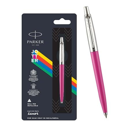 Parker Jotter Originals Chrome Trim Ball Pen Pink Body Color