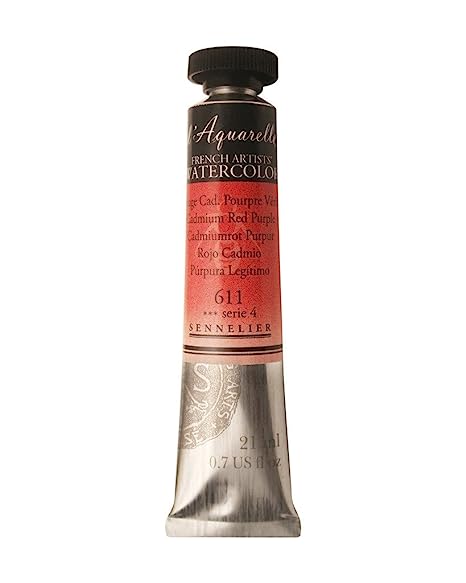 Sennelier l'Aquarelle French Artists' Watercolor 21 ML Cadmium Red Purple