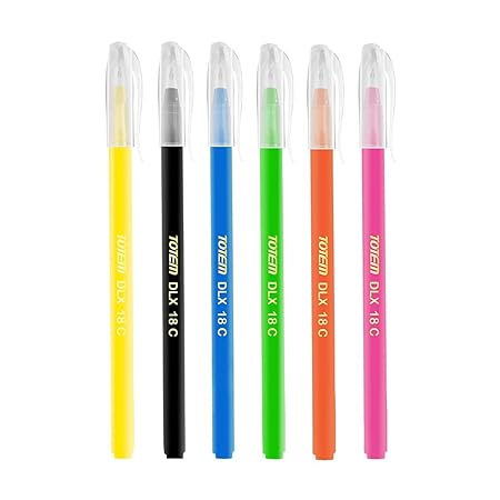 TOTEM Delux Ball Pens | 40 Pens (20 Blue Ink & 20 Black Ink) | Lightweight & Colourful Body Design | 0.7 mm Tip | Use and Throw Pens | For One Time Use | Ideal for School & Office Use