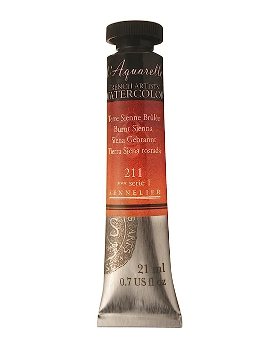Sennelier l'Aquarelle French Artists' Watercolor 21 ML Burnt Sienna