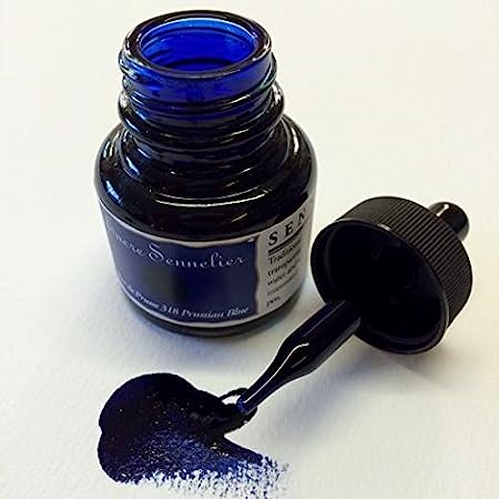 Sennelier Shellac Shower Coloured Ink 30 ml Jar Prussian Blue