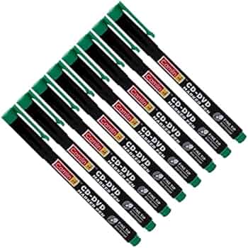 Camlin CD DVD Marker Pen (Set of 10, Green)