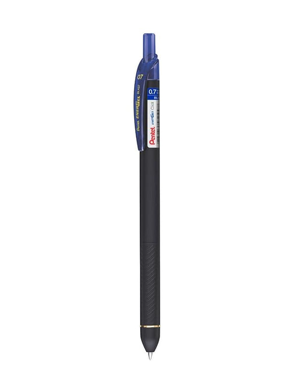 PENTEL BL437R1 ENERGEL CLICK PEN - 10PC JAR 0.7MM BLUE INK