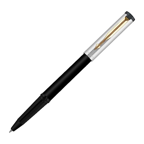 Parker Beta Premium Ball Pen Gold Trim Silver Finish Cap