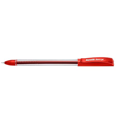 Reynolds Jiffy Gel Pen (Pack of 50, Ink Color - Red)