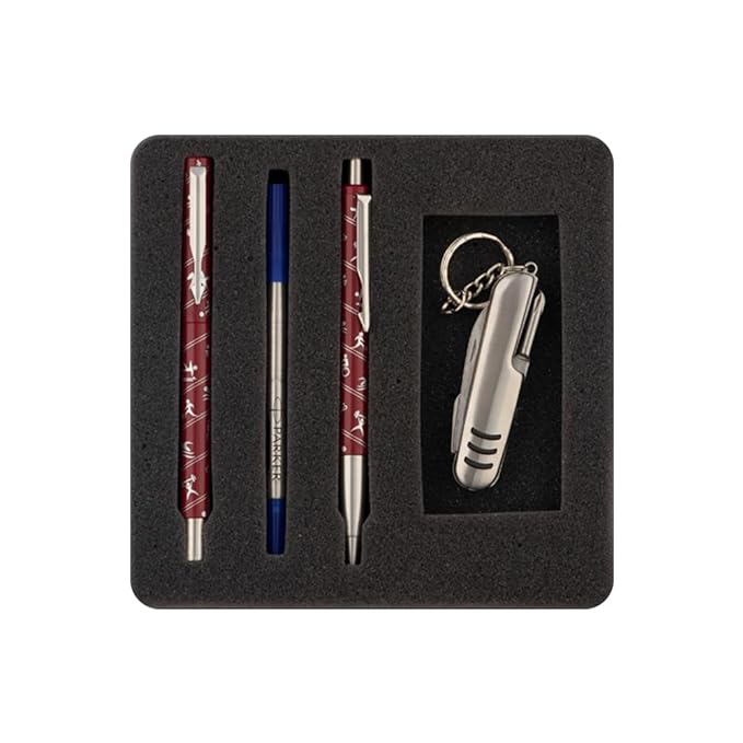Parker Vector Sports Special Edition Roller Ball Pen + Ball Pen with swiss knife (Ink - Blue)