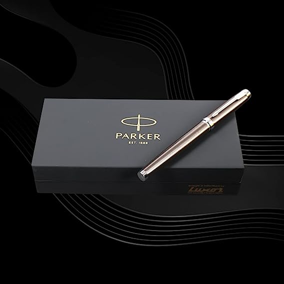 Parker Ambient Gun Metal Chrome Trim Roller Ball Pen