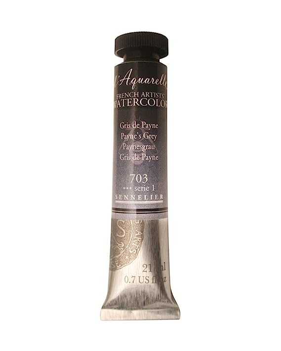 Sennelier l'Aquarelle French Artists' Watercolor 21 ML Paynes Grey