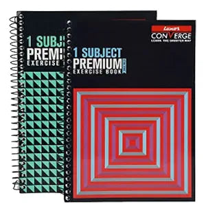 Luxor Converge - 1 subject Premium exercise book, spiral binding