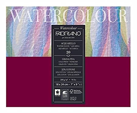 Fabriano Studio Watercolor Blocks CP 200 GSM 18 X 24 CM