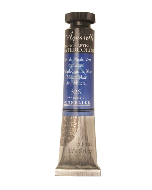 Sennelier l'Aquarelle French Artists' Watercolor 21 ML Phthalocyanine Blue