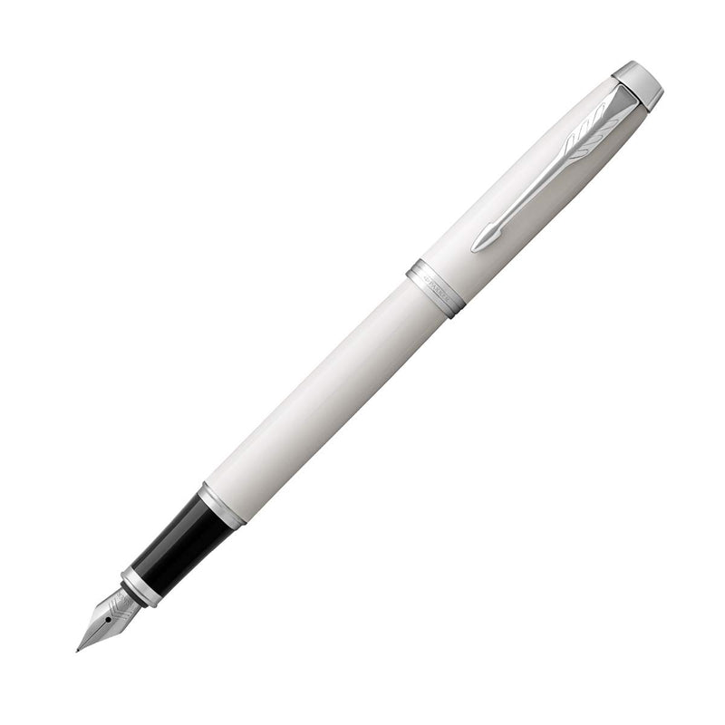 Parker IM White Chrome Trim Fountain Pen