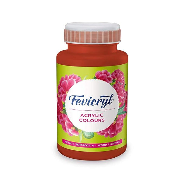 FEVICRYL FABRIC ACRYLIC COLOUR 500ML NO-10  INDIAN RED