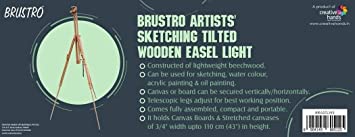 Brustro Artists’ Sketching Tilted Wooden Easel Light