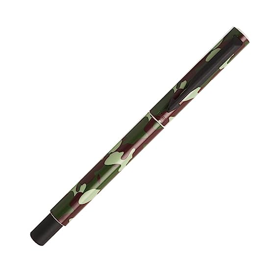 Parker Vector Camouflage Special Edition Chrome Trim Roller Ball Green +Free Key Card Holder Gift Set