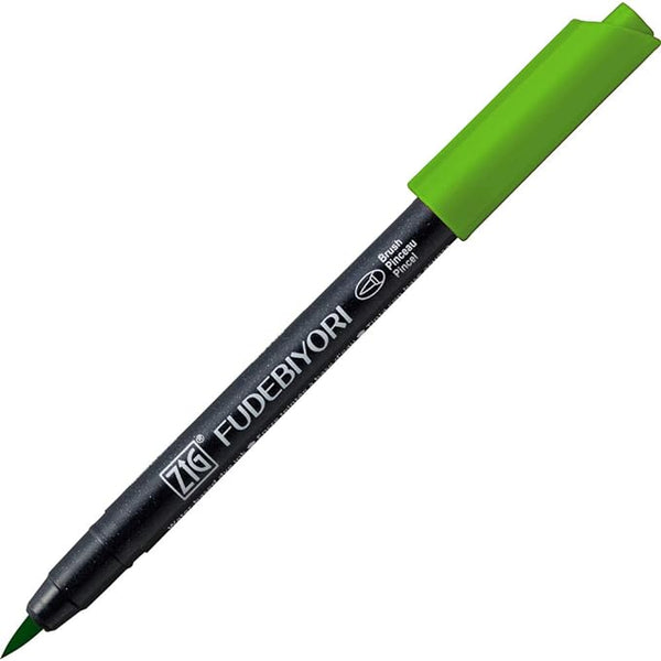 Zig FUDEBIYORI Brush Pens MAY GREEN Flexible Hard brush tip,Professional quality For Painting,Drawing Calligraphy  for Artists & Beginner