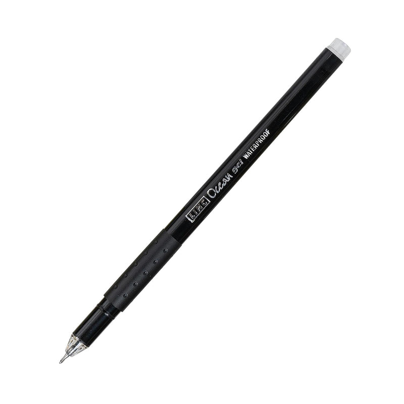 Linc Ocean Classic 0.55 mm Gel Pen, Black Ink, Pack Of 10