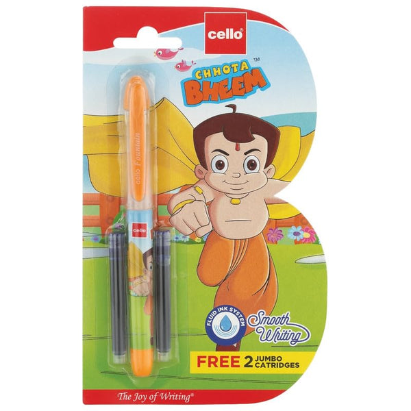 Cello Chhota Bheem Fountain Pen (Ink Color - Blue)