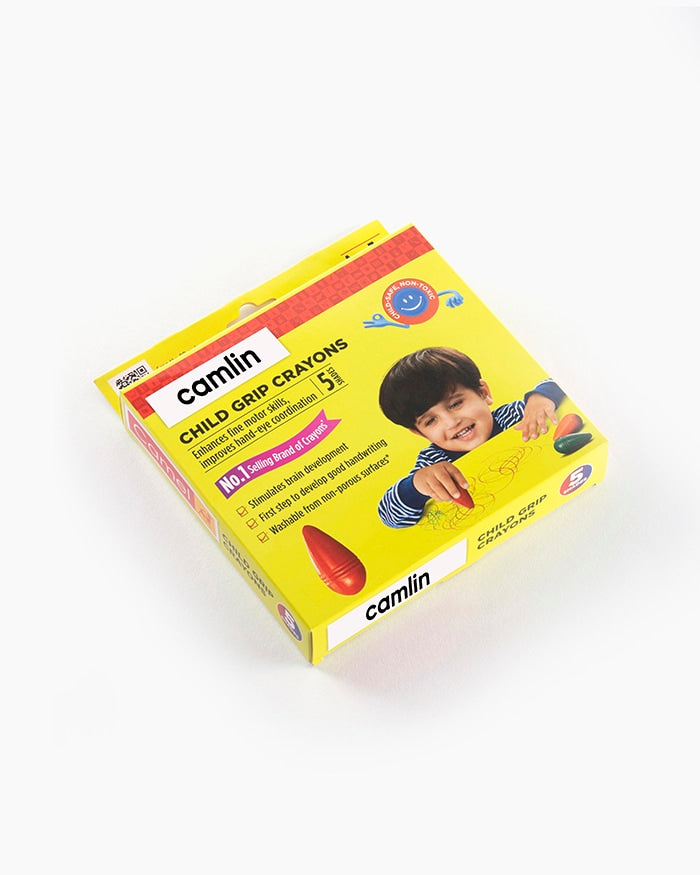 Camlin Child Grip Crayons Assorted pack of 5 Shades